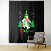 Tenture Bigfoot Yeti Sasquatch Noël Croire Noël (En situation)