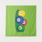 Tenture Billard Billard Ballons de billard (Devant (Horizontal))