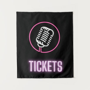 Tenture Billets Neon Retro Mic