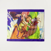 Tenture billy chèvre gruff et troll (Devant (Horizontal))