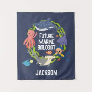 Tenture Biologiste Maritime Du Futur Avec Le Nom Plaque Ta