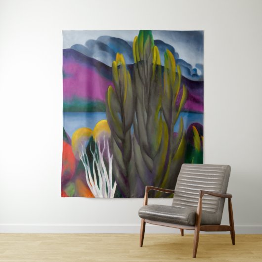 Tenture Birch blanc du lac George | Georgia O'keeffe | (En situation)