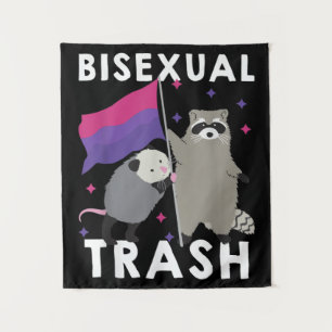 Tenture Bisexual Trash Gay pride Rainbow LGBT Raccoon