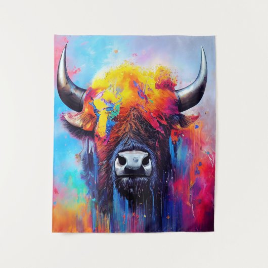 Tenture Bison Animal Discovery Adventure Nature Planet (Devant)