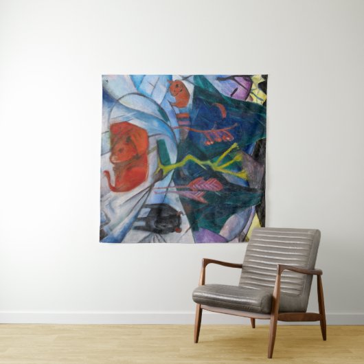Tenture Bison en hiver | Franz Marc | (En situation (horizontale))