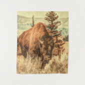 Tenture Bison sauvage des bois (Devant)