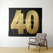 Tenture Black and Gold 40e anniversaire (En situation (horizontale))