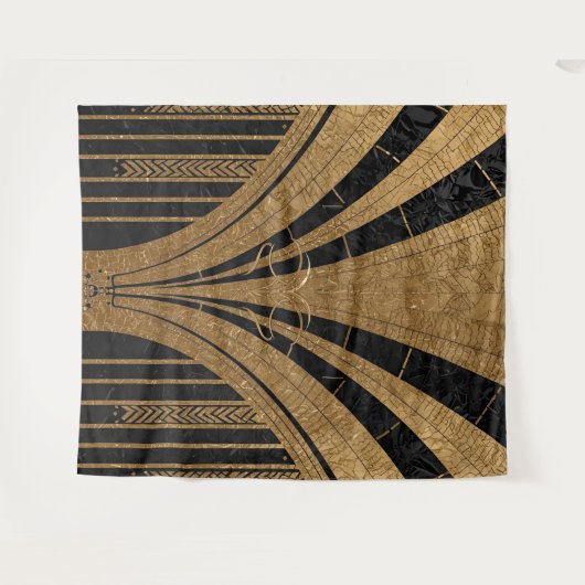 Tenture Black and Gold Art Deco Backdrop (Devant (Horizontal))