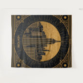 Tenture Black and Gold Art Deco Backdrop (Devant (Horizontal))