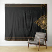 Tenture Black and Gold Art Deco Backdrop (En situation (horizontale))
