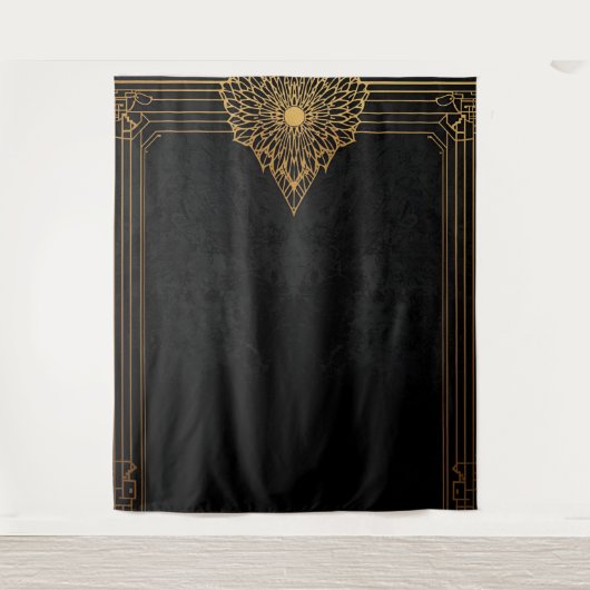 Tenture Black and Gold Art Deco Backdrop (Devant)
