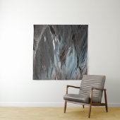 Tenture Black and gray abstract painting (En situation (horizontale))