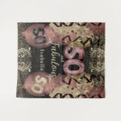 Tenture Black and Rose Gold Parties scintillant 50e annive (Devant (Horizontal))