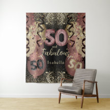 Black and Rose Gold Parties scintillant 50e annive