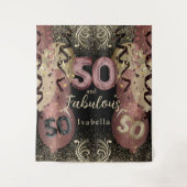 Tenture Black and Rose Gold Parties scintillant 50e annive (Devant)