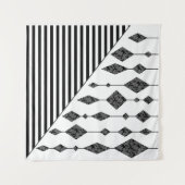 Tenture Black and white, abstract, geometric, simple, scan (Devant (Horizontal))