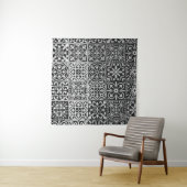 Tenture Black and white damask patterns (En situation (horizontale))
