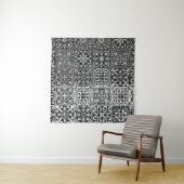 Tenture Black and white damask patterns (En situation)