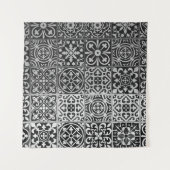 Tenture Black and white damask patterns (Devant)