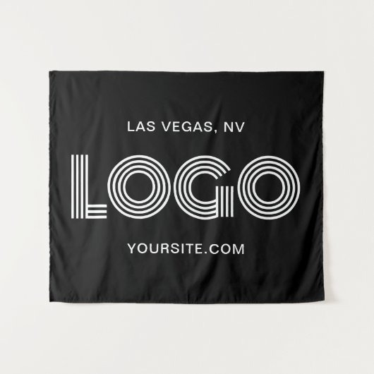 Tenture Black and White Modern Rectangular Logo (Devant (Horizontal))