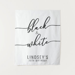Tenture Black and White Party, photo en toile de fond
