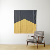 Tenture Black and yellow paint wall (En situation (horizontale))