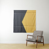 Tenture Black and yellow paint wall (En situation)