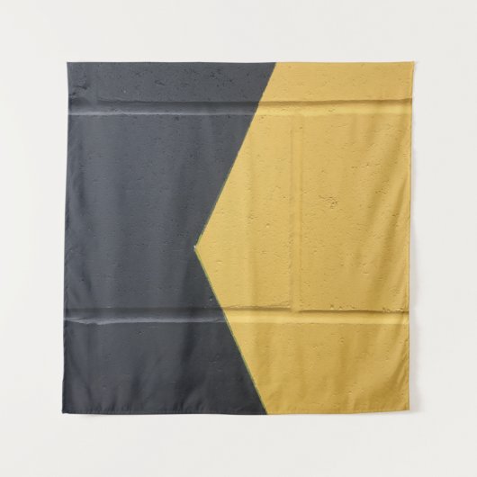Tenture Black and yellow paint wall (Devant)