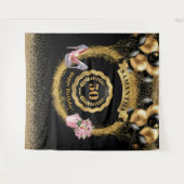 Tenture Black Balloons Gold Parties scintillant 50e fête d (Devant (Horizontal))