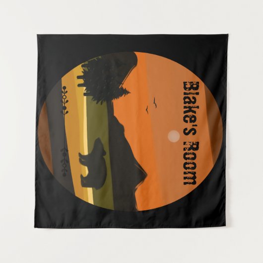 Tenture Black Bear Personalized (Devant (Horizontal))