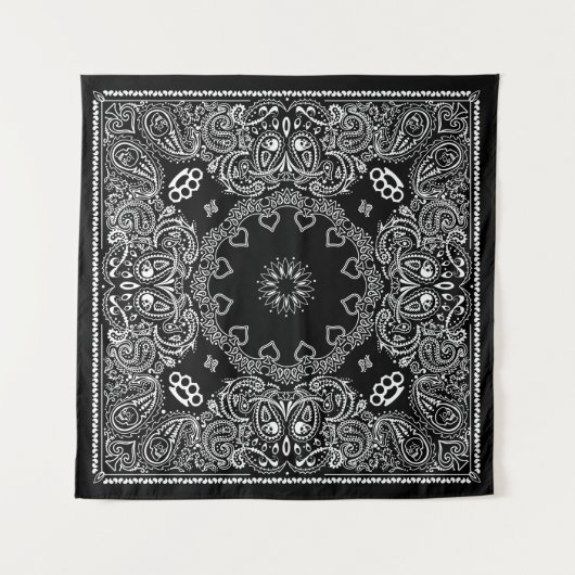 Tenture Black Biker Bandanna (Devant (Horizontal))