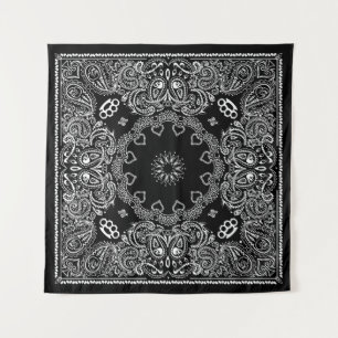 Tenture Black Biker Bandanna