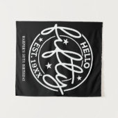 Tenture Black Bonjour Cinquante-Anniversaire (Devant (Horizontal))