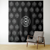 Tenture Black Business Logo Step & Repeat Backdrop Banner (En situation)