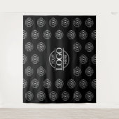 Tenture Black Business Logo Step & Repeat Backdrop Banner (Devant)