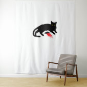 Tenture Black Cat Killer instincts Dead Mouse Punk Goth (En situation)