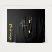 Tenture Black Cat Magic personnalisable (Devant (Horizontal))