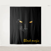 Tenture Black Cat Magic personnalisable (Devant)