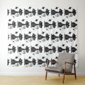 Tenture Black Cat Starburgh MiCentury Modern Wall (En situation (horizontale))