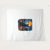 Tenture Black Cat Starry Nuit Van Gogh Citrouilles Bats Ha (Devant (Horizontal))