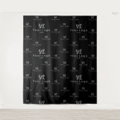 Tenture Black Custom Business Logo Backdrop Trade Show (Devant)