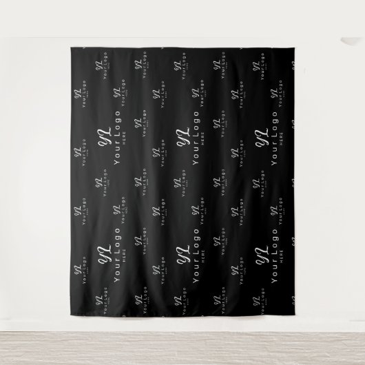 Tenture Black Custom Business Logo Backdrop Trade Show (Devant)
