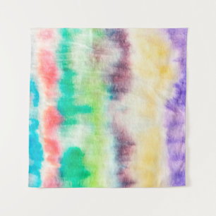 Tenture Black Dirty Art Paint. Shibori Pattern. Pink Brush