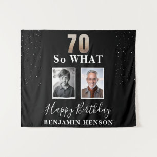 Tenture Black Funny 70 Alors quel 70e anniversaire 2 Photo