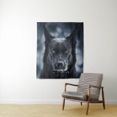Tenture Black German Shepherd (En situation)
