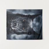 Tenture Black German Shepherd (Devant (Horizontal))