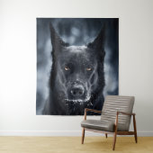 Tenture Black German Shepherd (En situation)