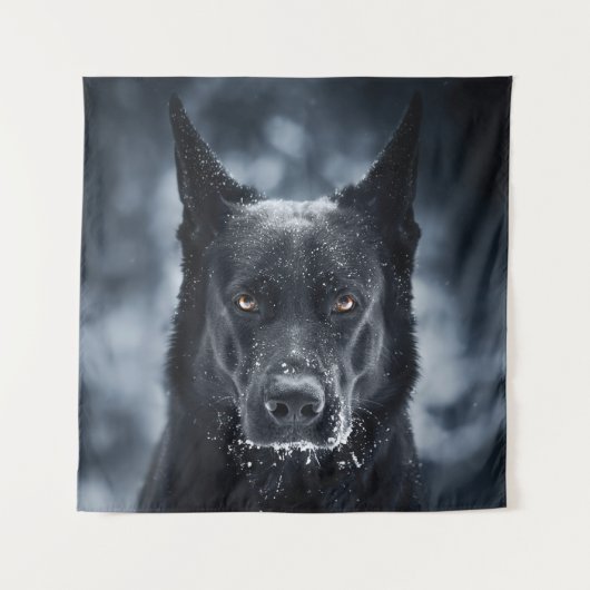 Tenture Black German Shepherd (Devant)