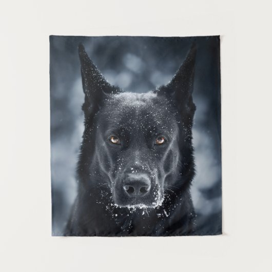 Tenture Black German Shepherd (Devant)