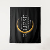 Tenture Black & Gold 2024 Texas Total Solar Eclipse (Devant)